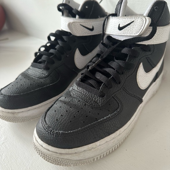Nike Air Force 1 ブラック ロープ10mm 太紐 拡張なし 美品 AIR FORCE 1 Black White Glitter ROPE | Kick-Ass